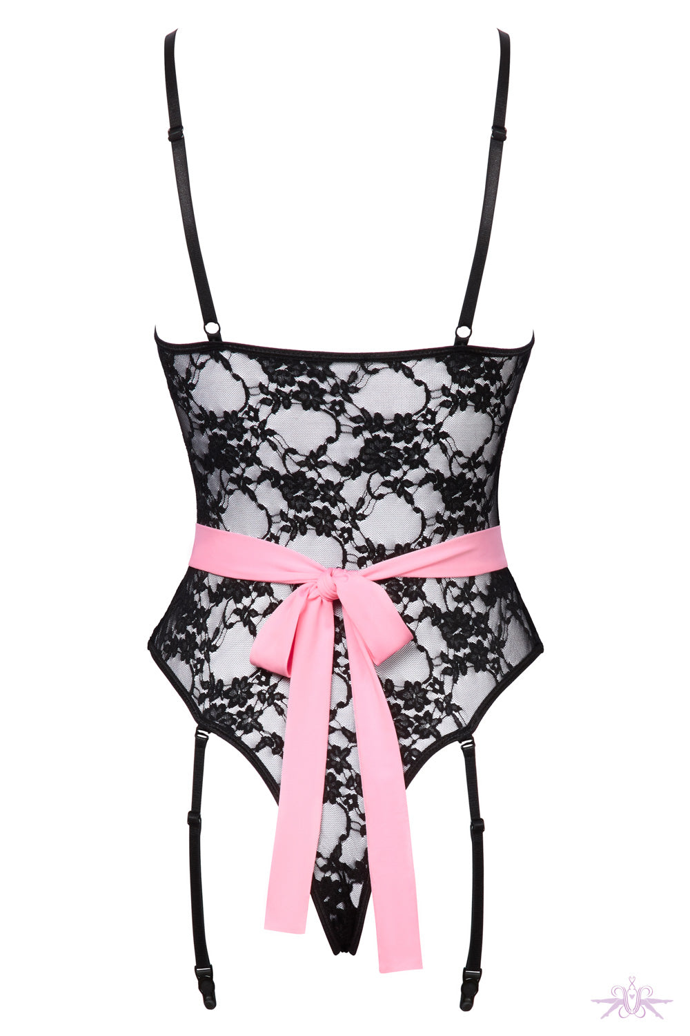 Maid Crotchless Suspender Body Costume