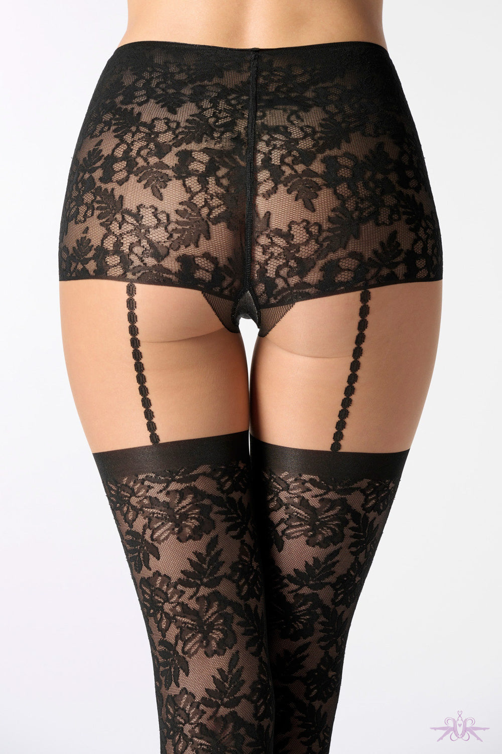 Oroblu Desire Lace Mock Suspender Tights
