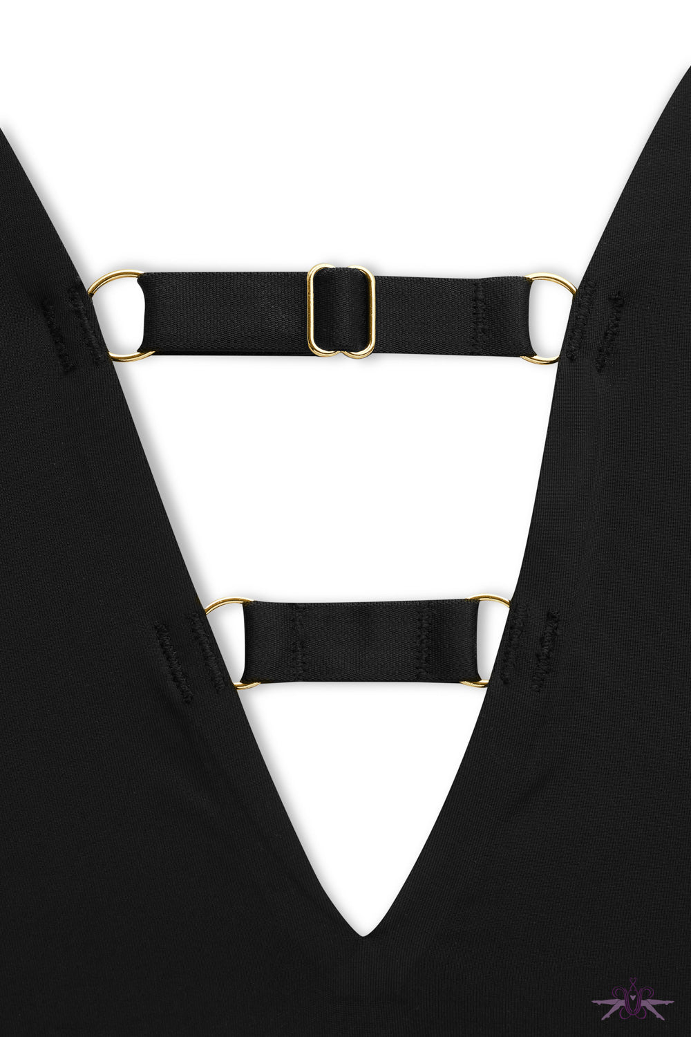 Maison Close Tapage Nocturne V-Neck Bodysuit with Jewellery