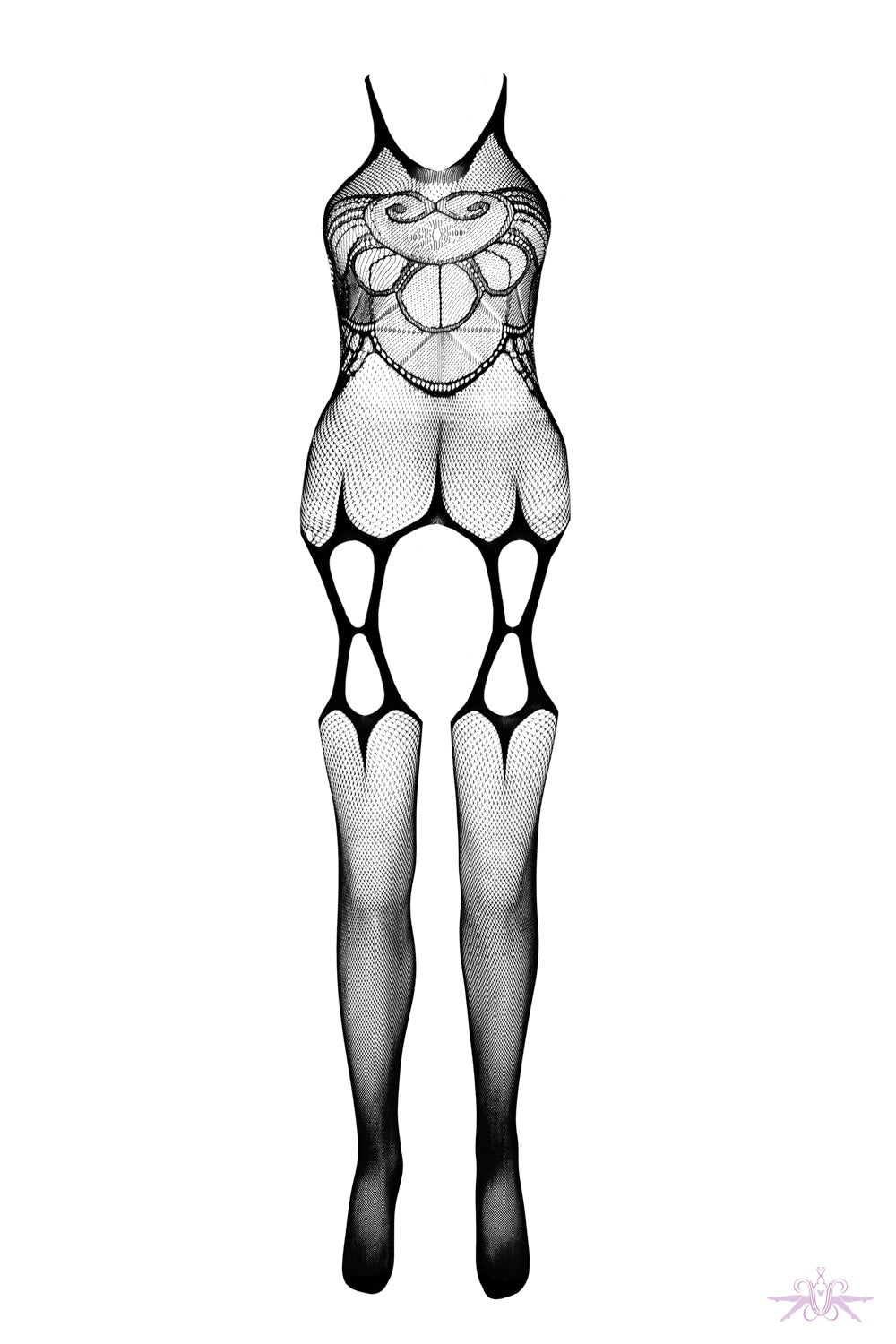 Passion Eco Talia Black Open Bodystocking