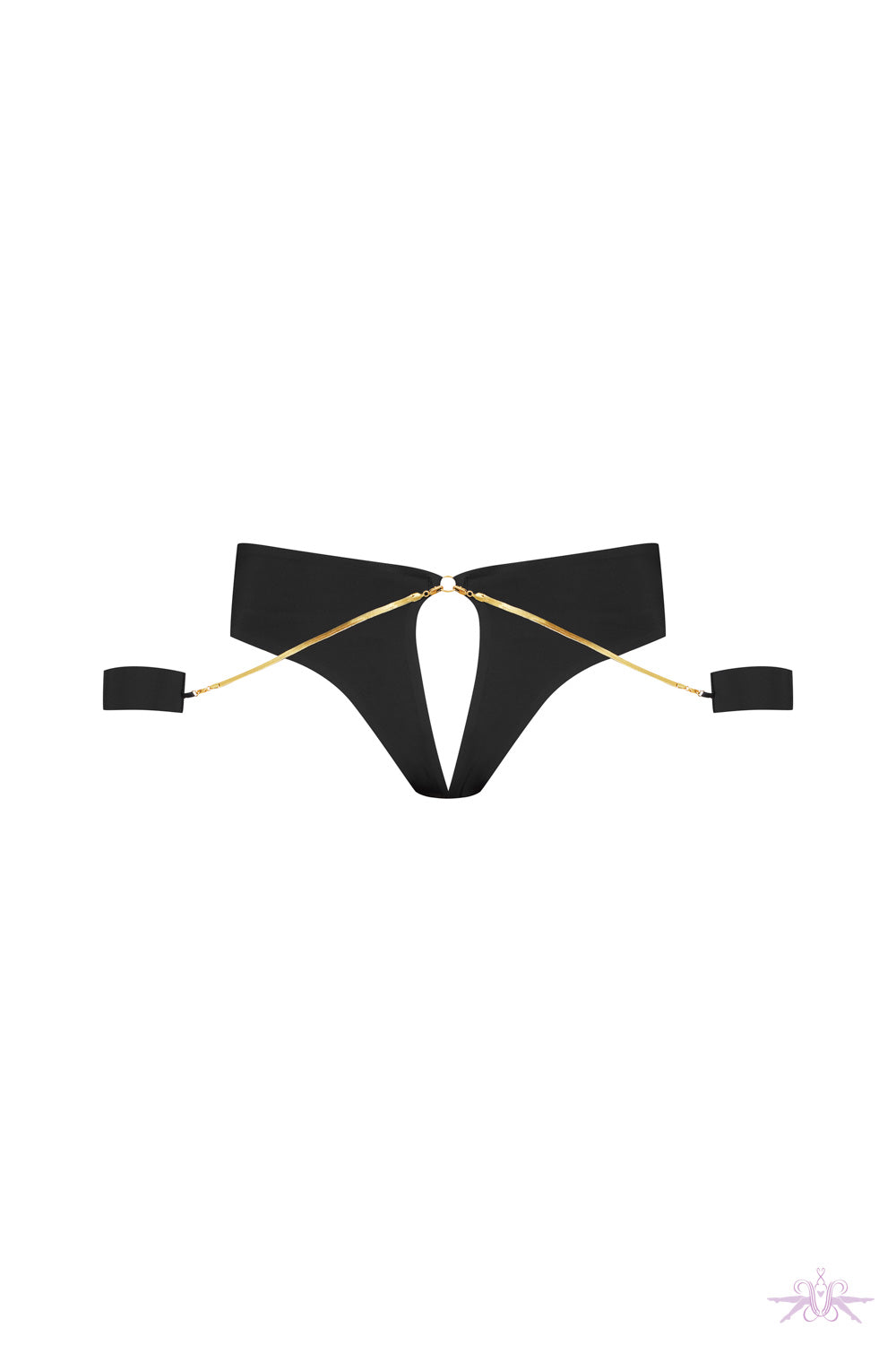 Maison Close Tapage Nocturne Open Tanga with Handcuffs and Jewellery