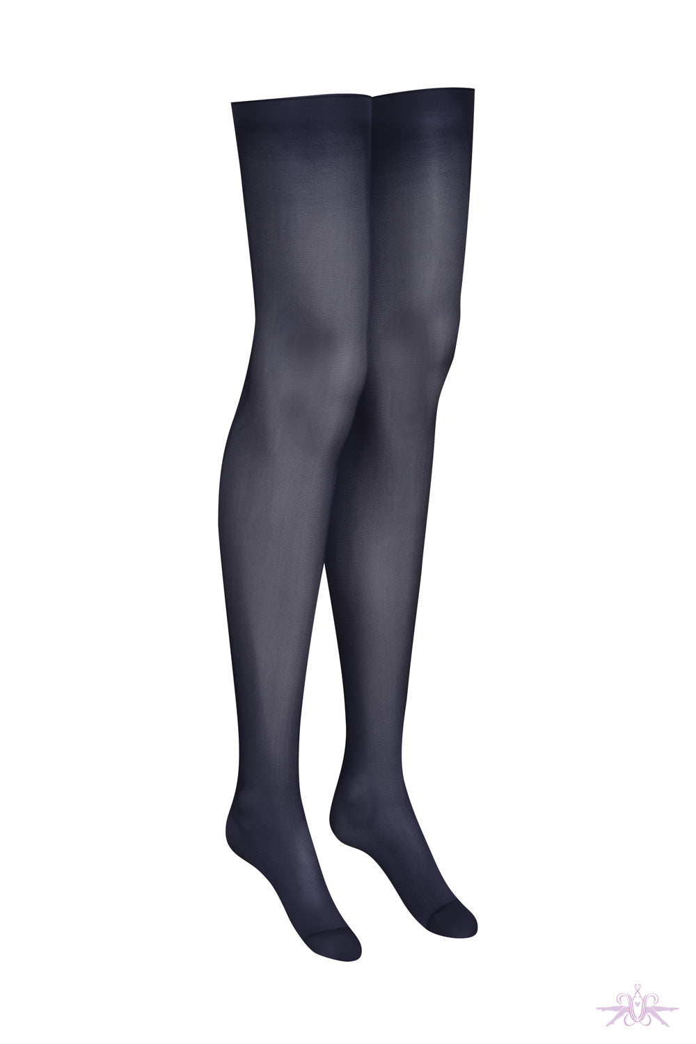 Maison Close 40D Grey Semi-Opaque Cut and Curled Stockings