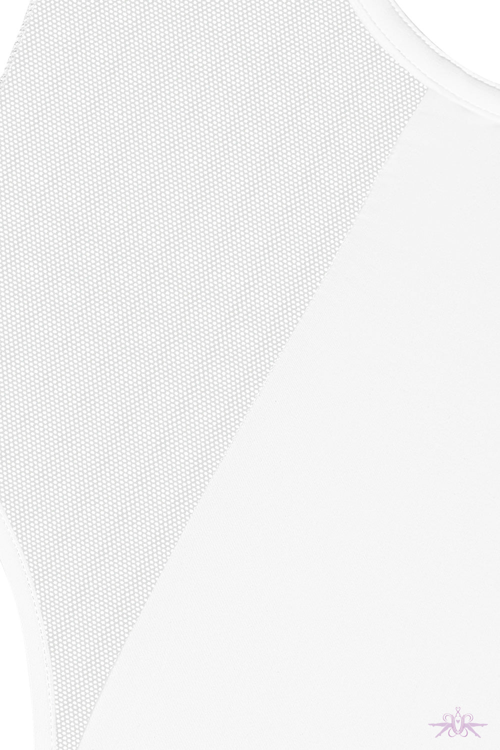 Maison Close Pure Tentation White Open Garter Bodysuit