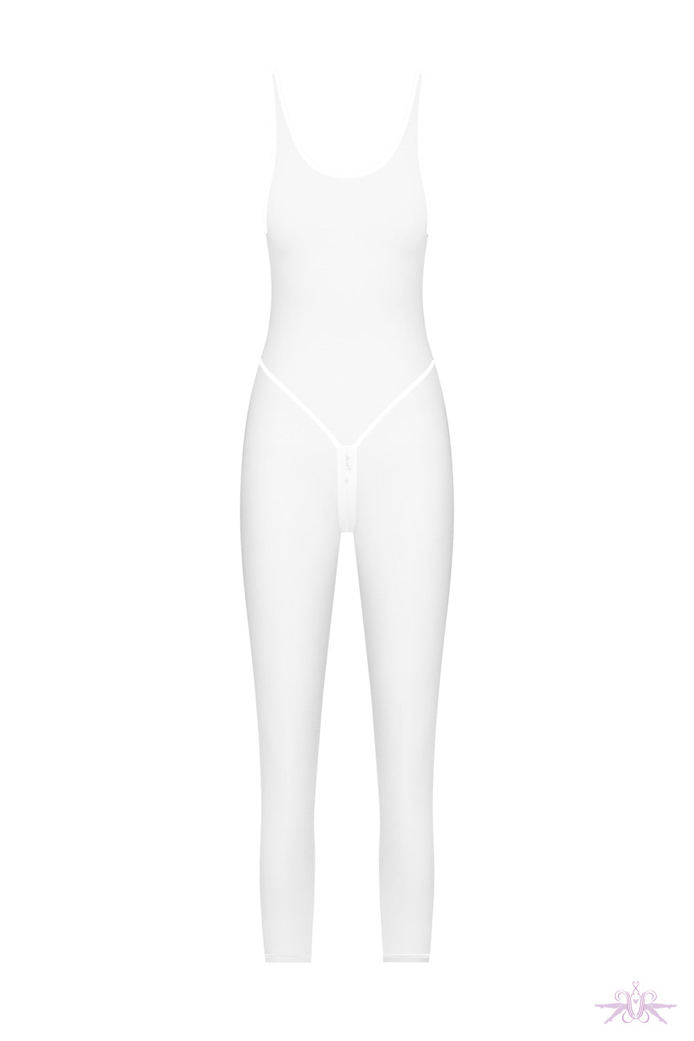 Maison Close Pure Tentation White Openable Catsuit