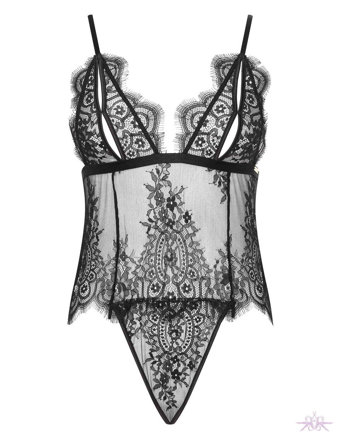 Esotiq Sensual Black Poem Bodysuit