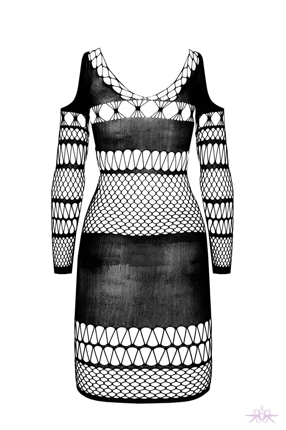 Passion Black Emma Fishnet Dress