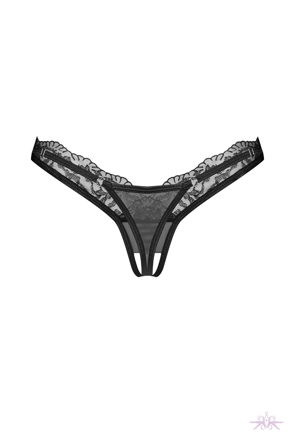 Obsessive Arrowel Black Crotchless Thong