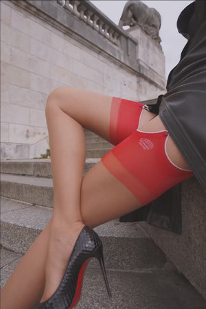 Cervin Enola Tan/Red Bicolore Stockings
