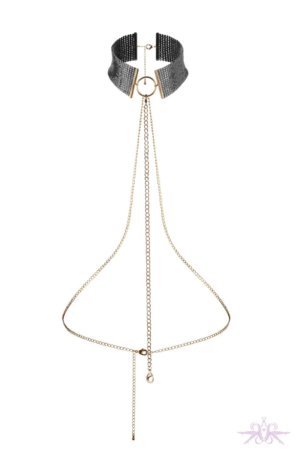 Bijoux Indiscrets Desir Metallique Mesh Collar Black