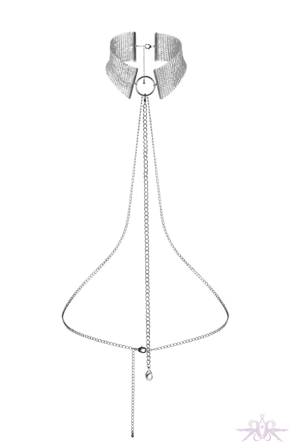 Bijoux Indiscrets Desir Metallique Mesh Collar Silver