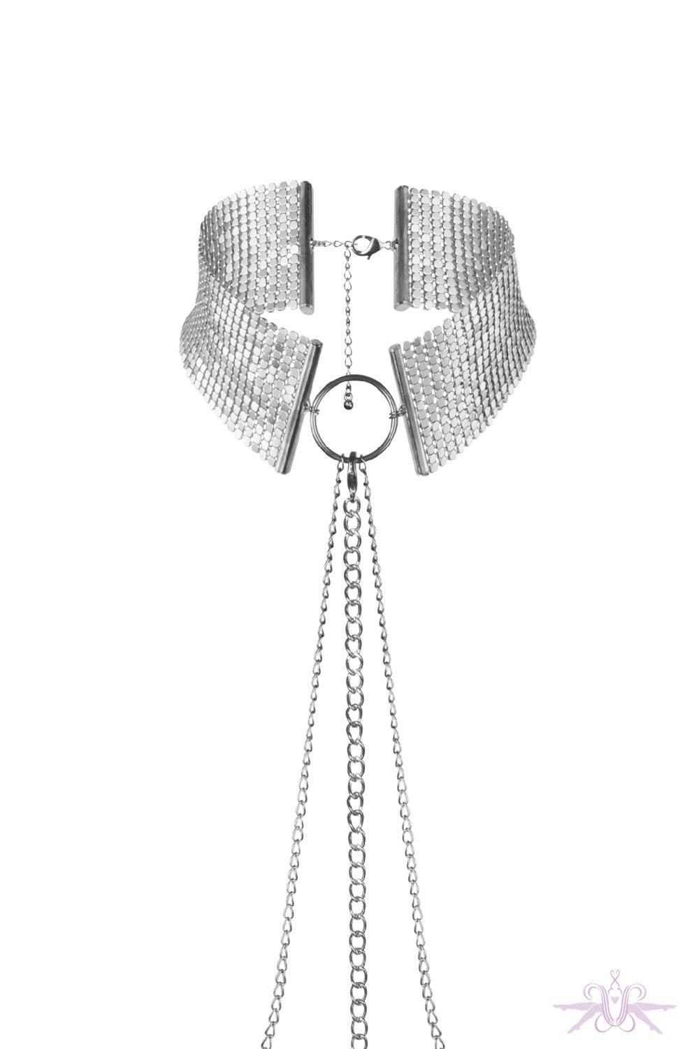 Bijoux Indiscrets Desir Metallique Mesh Collar Silver