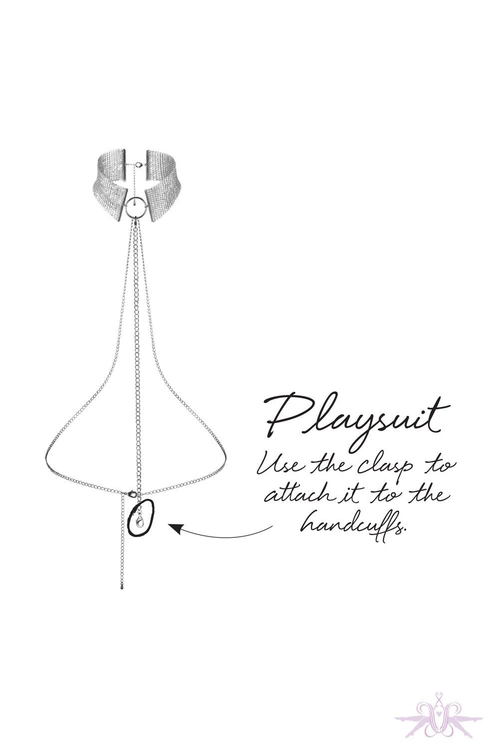 Bijoux Indiscrets Desir Metallique Mesh Collar Silver