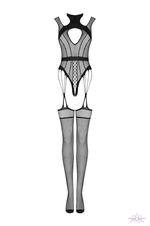 Obsessive Cut-Out Design Fishnet Bodystocking