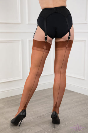 Gio Point Heel Fully Fashioned Stockings - Mayfair Stockings