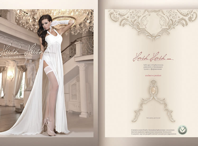 Ballerina Hush Hush Bridal Hold Ups with Pheromones - Mayfair Stockings