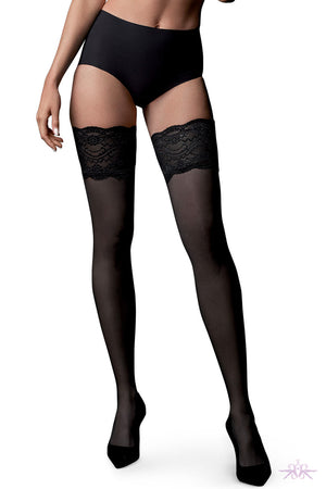 Le Bourget Jarretiere Dentelle Hold Ups - Mayfair Stockings