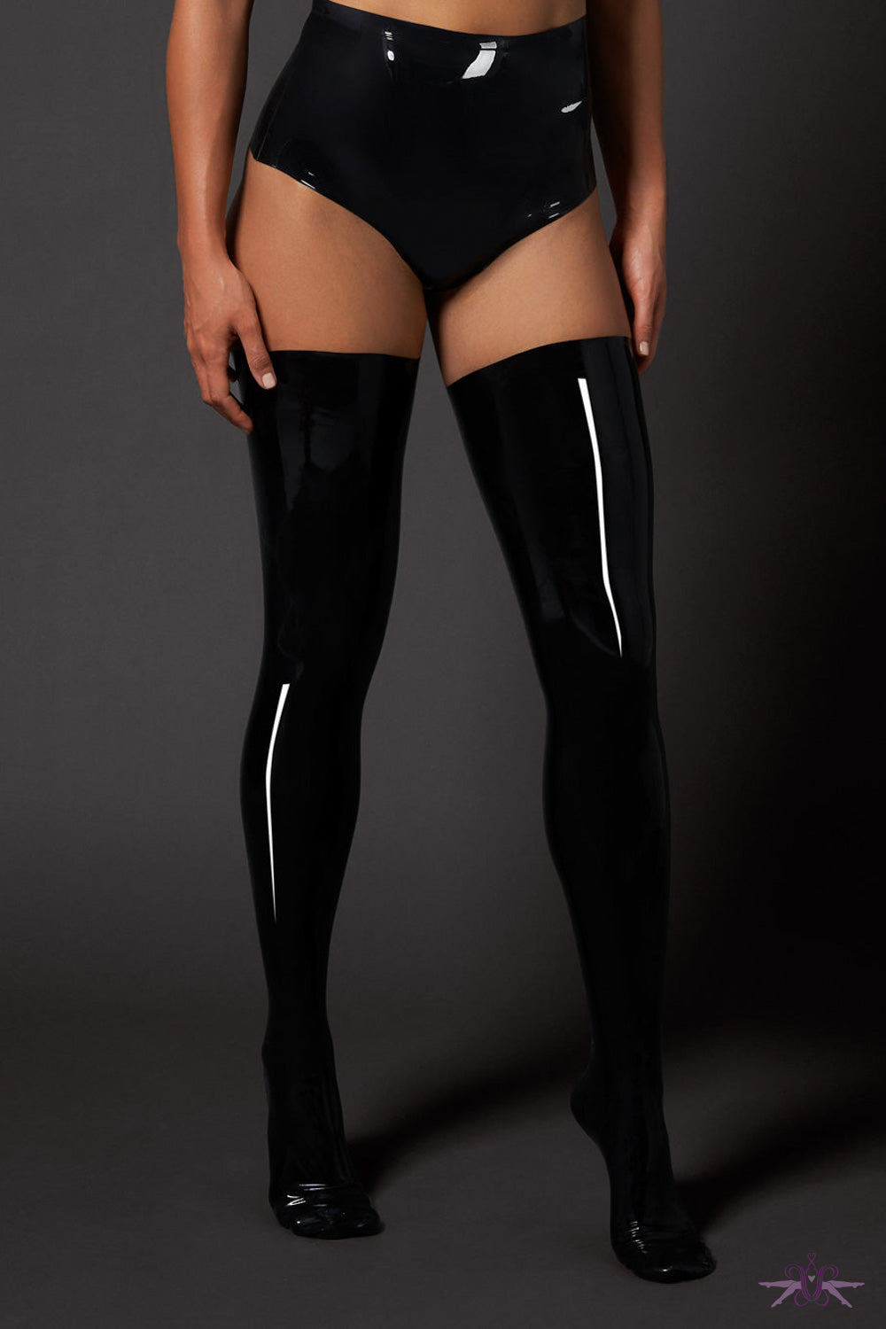 Bluebella Latex Stockings Black