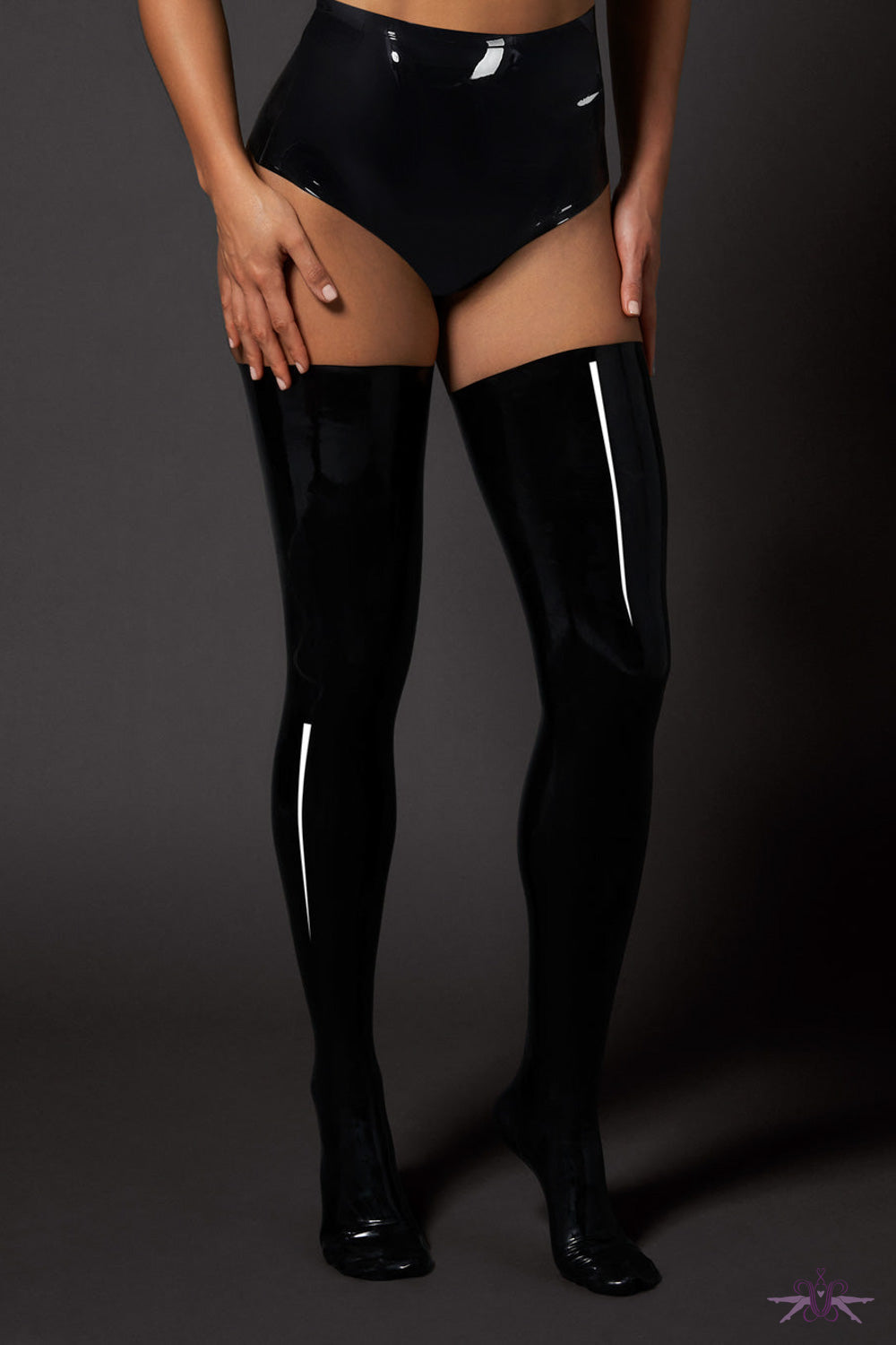 Bluebella Latex Stockings Black