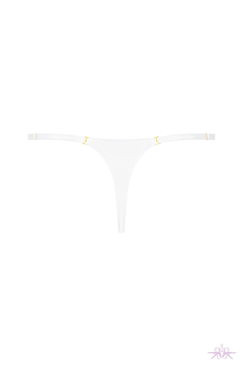 Maison Close Corps a Corps White Mini Thong