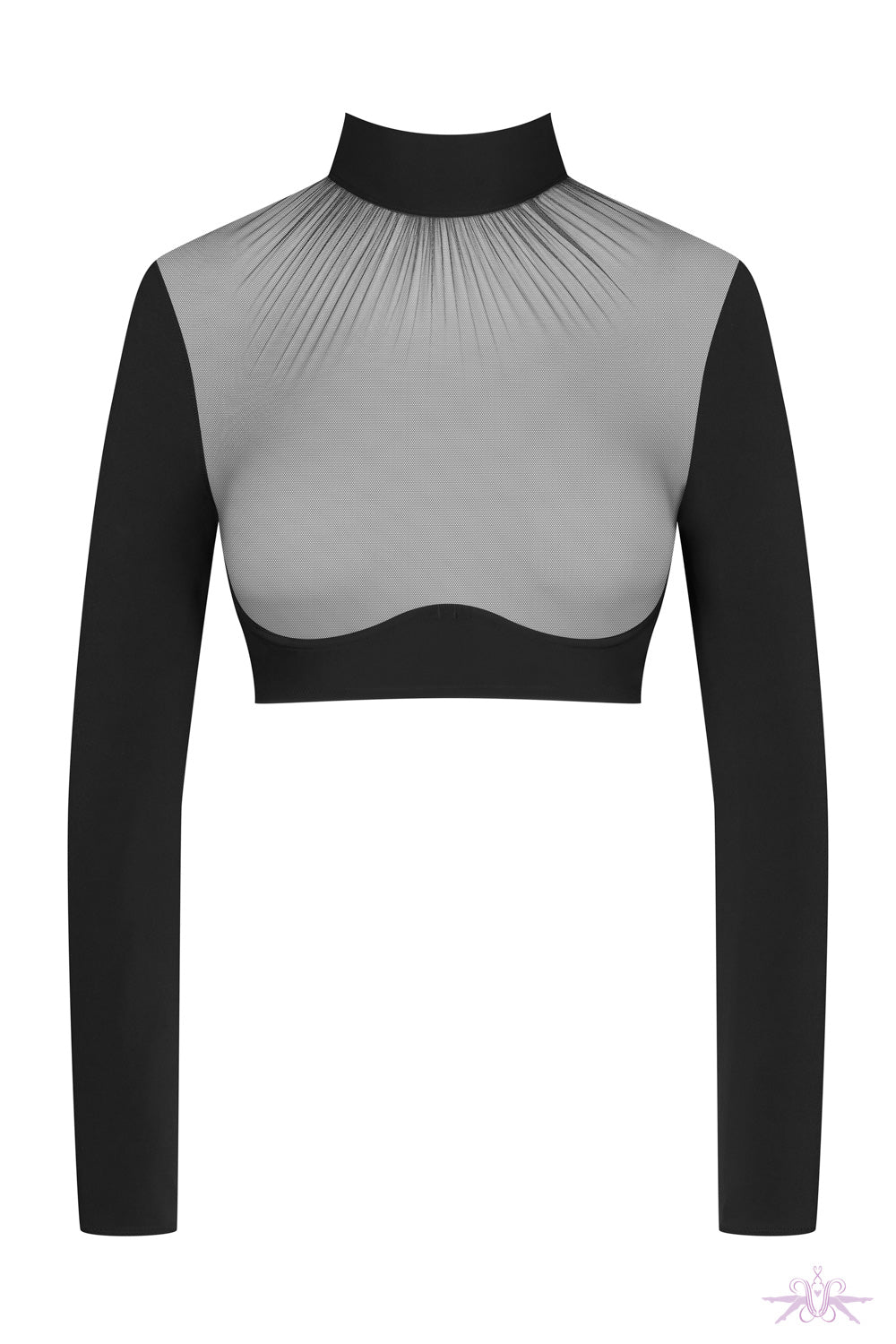 Scandale Nuit Fauve Scarf Long Sleeve Top