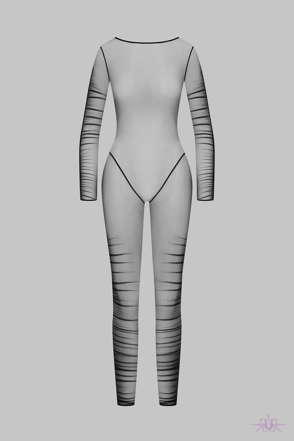 Maison Close Nuit Fauve Naked Back Long Sleeves Catsuit