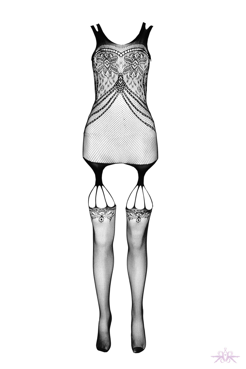 Passion Black Crotchless Chain Bodystocking