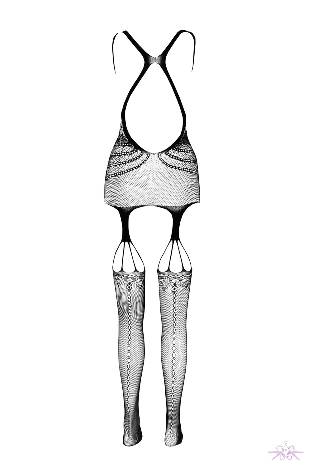 Passion Black Crotchless Chain Bodystocking