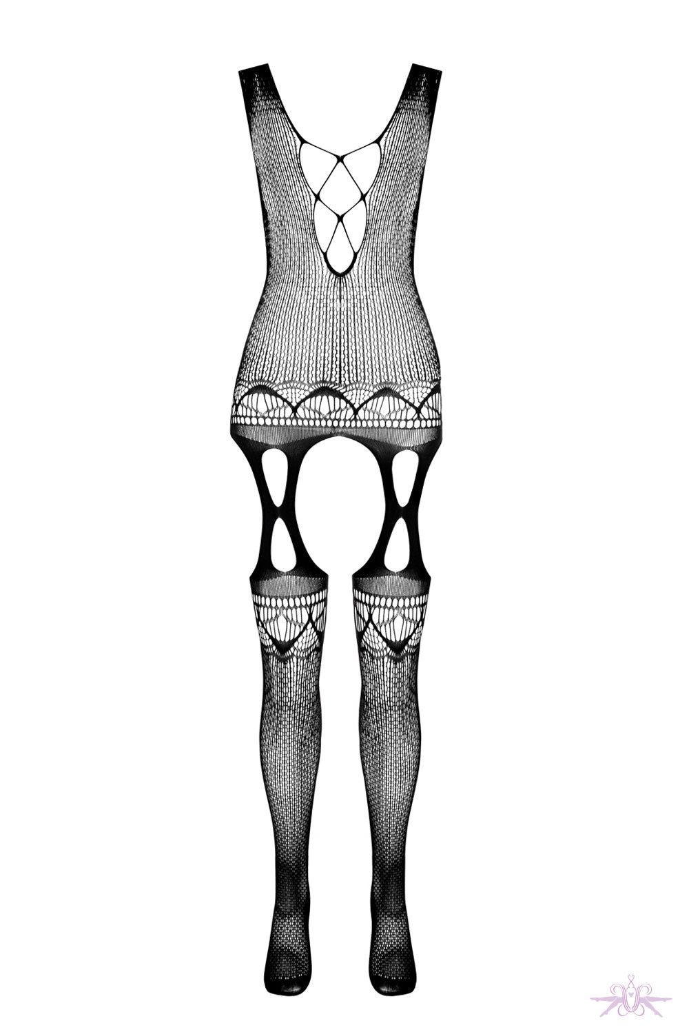 Passion Black Crotchless Triangle Bodystocking