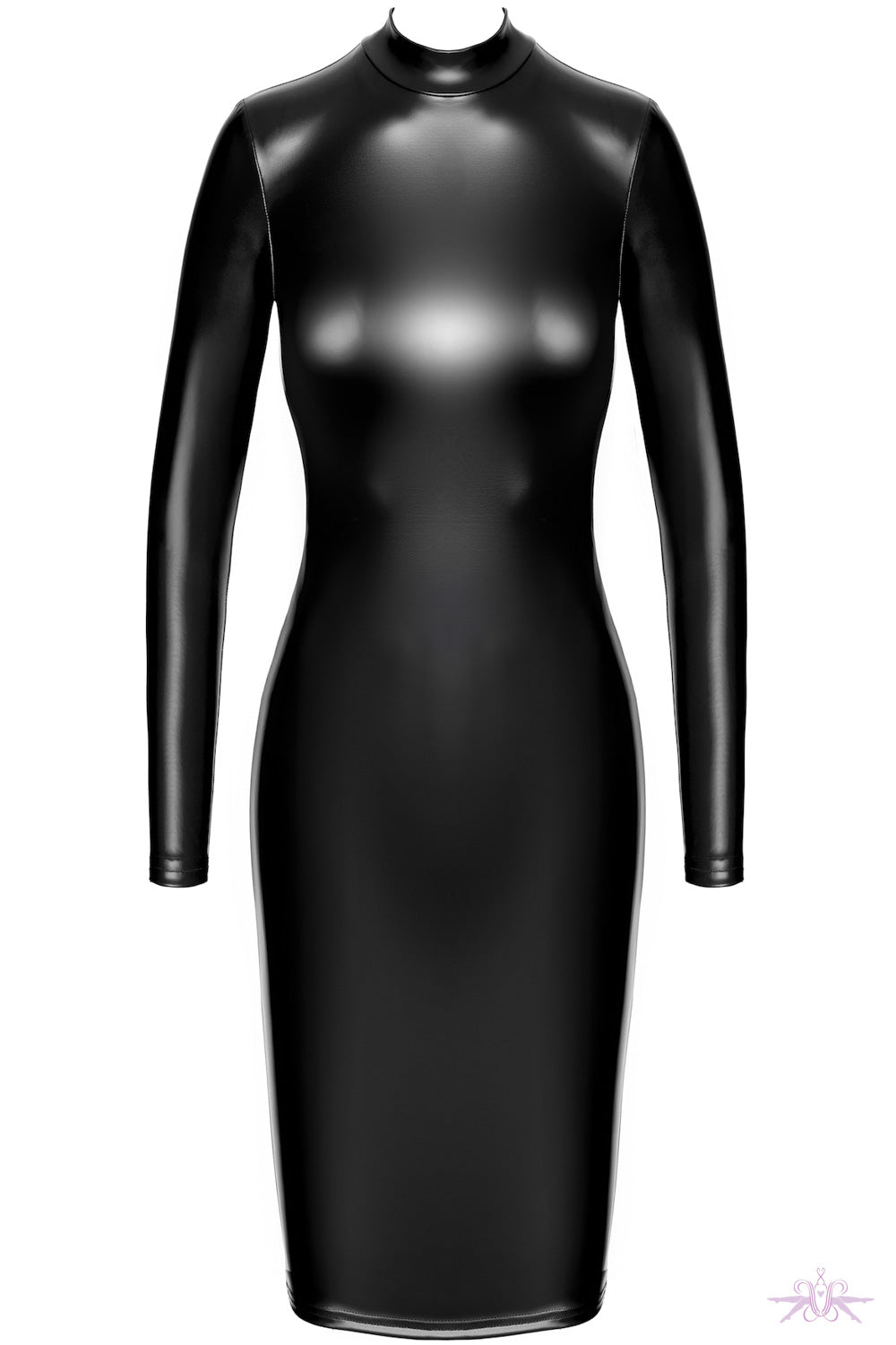 Noir Handmade Luxuria Crystal Back Sheer Midi Dress