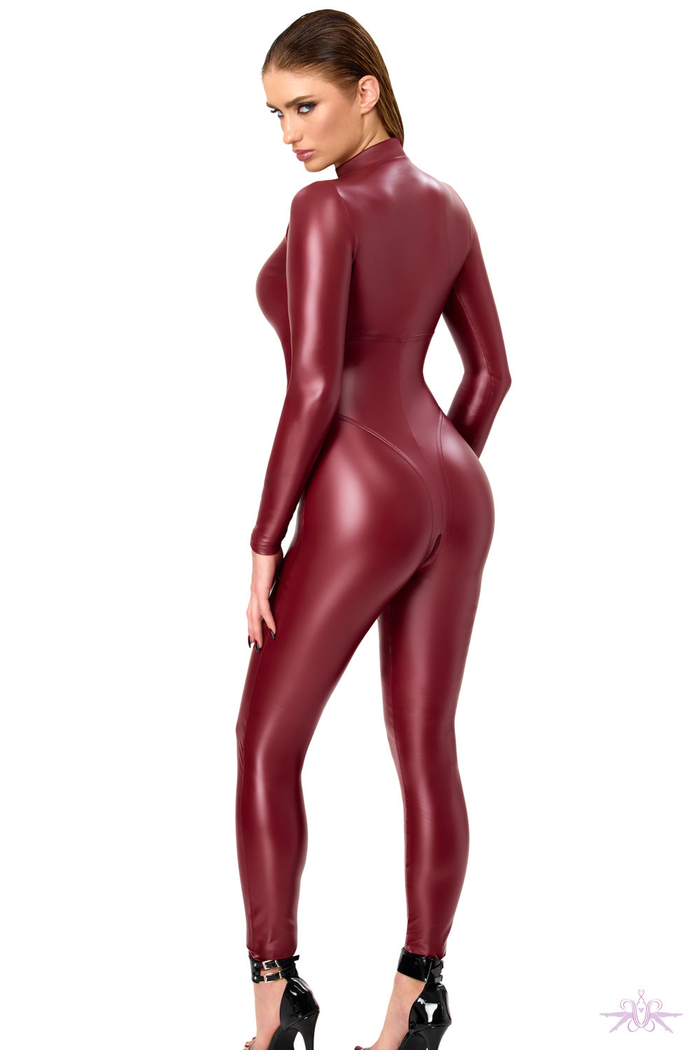 Noir Handmade Dark Romance Three Way Zip Catsuit