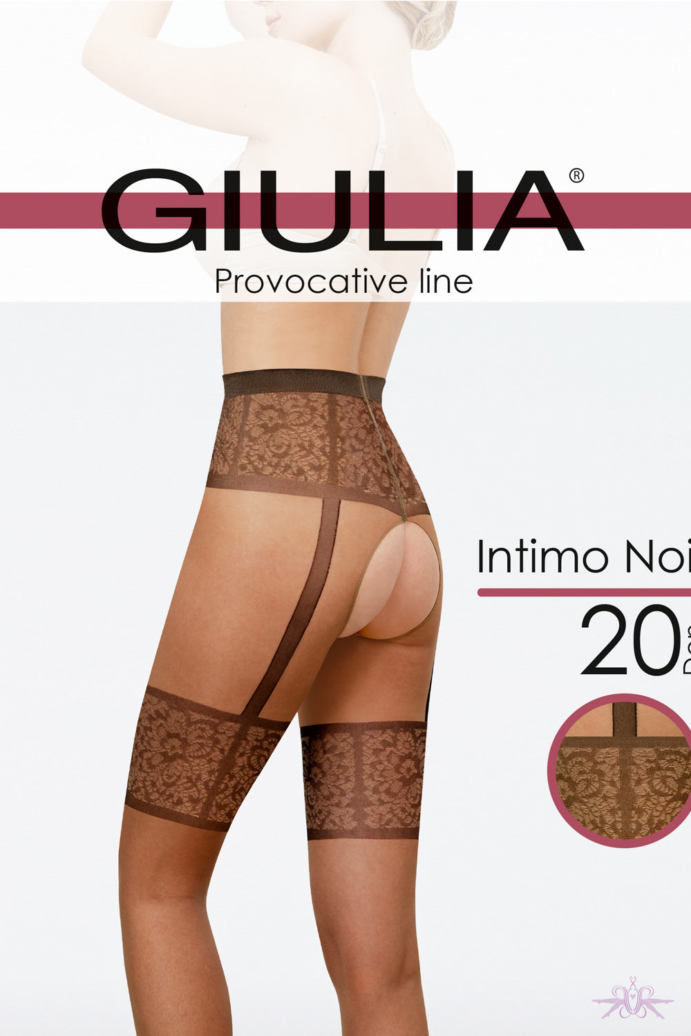 Giulia Intimo Noir 20 Open Tights