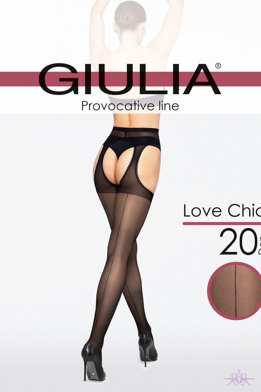 Giulia Love Chic Seamed Suspender Tights