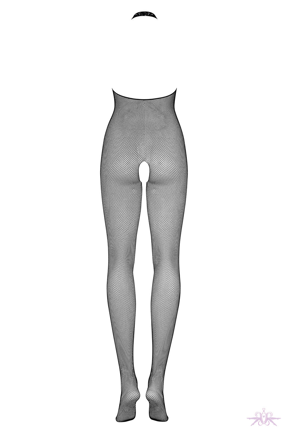 Obsessive Halter Black Fishnet Bodystocking