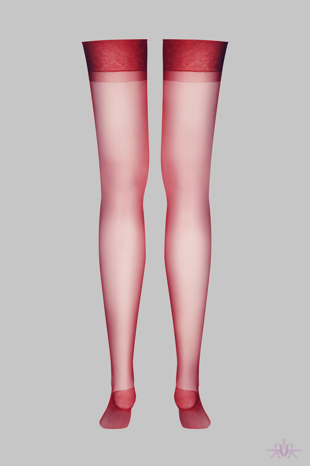 Maison Close Burgundy Nylon Stockings