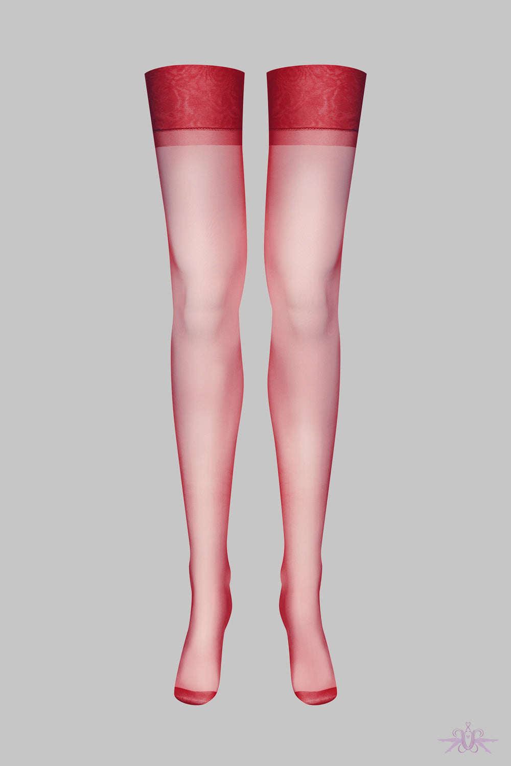 Maison Close Burgundy Nylon Stockings