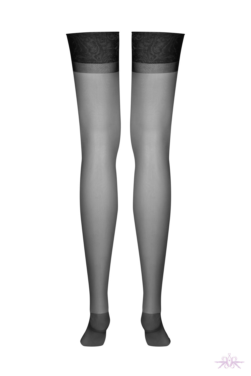 Maison Close Signature Black Nylon Stockings