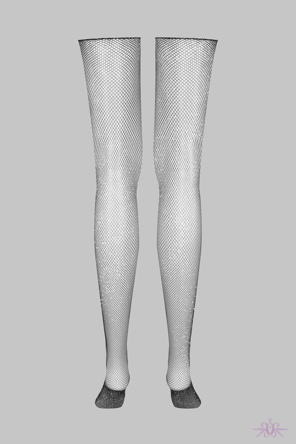 Maison Close Lurex Fishnet Cut and Curled Stockings