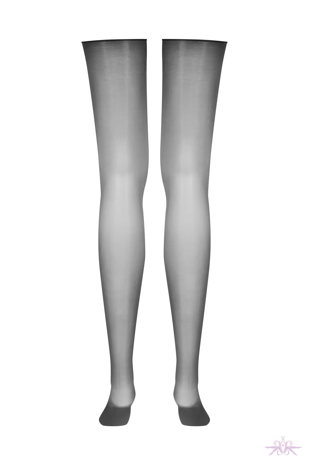 Maison Close Sheer Glossy Cut and Curled Smoky Stockings