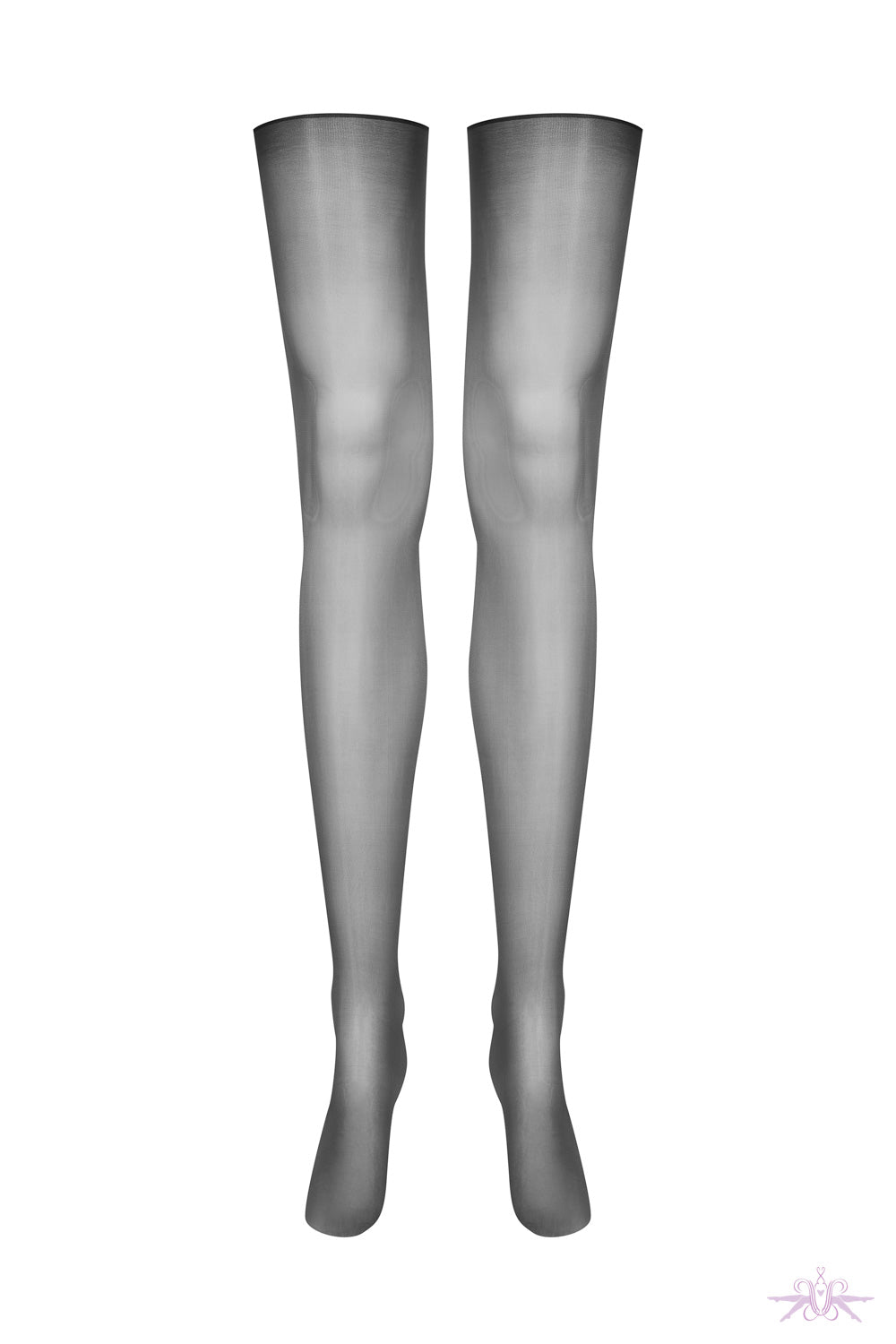 Maison Close Sheer Glossy Cut and Curled Smoky Stockings