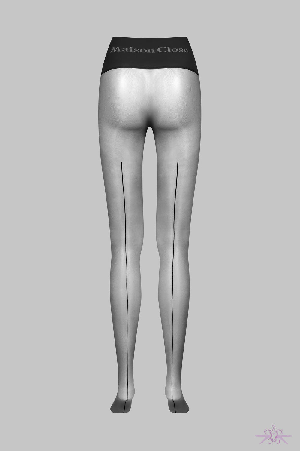 Maison Close Signature Back Seam Seamless 20D Black Tights at Mayfair ...