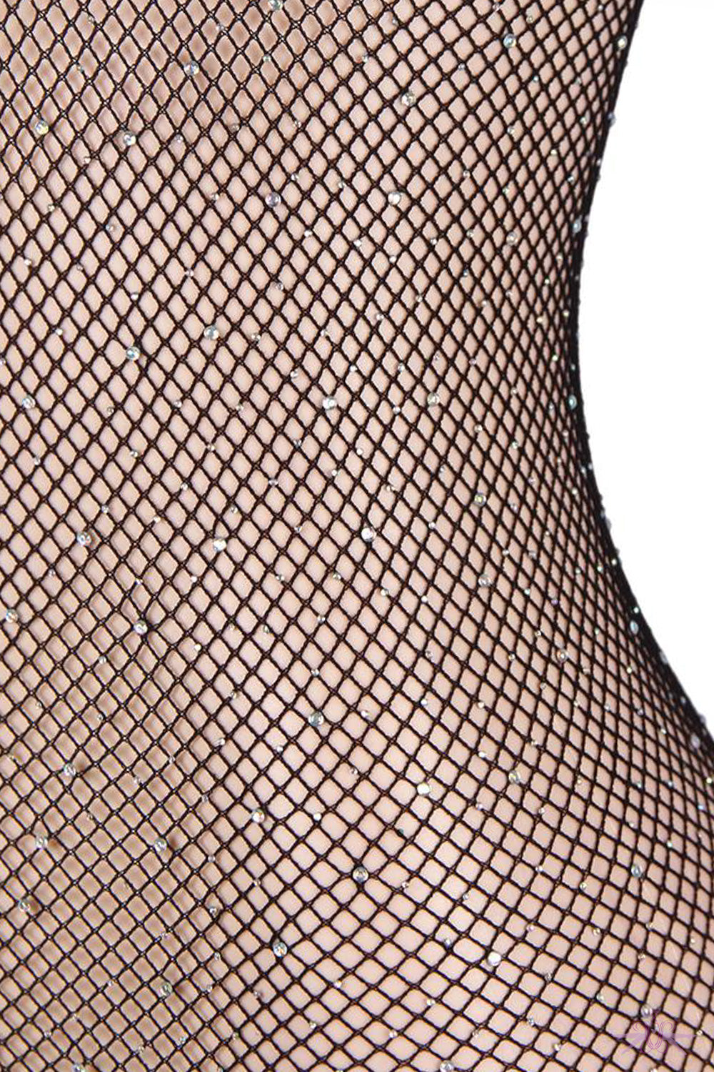 YesX Black Sparkle Fishnet Bodystocking