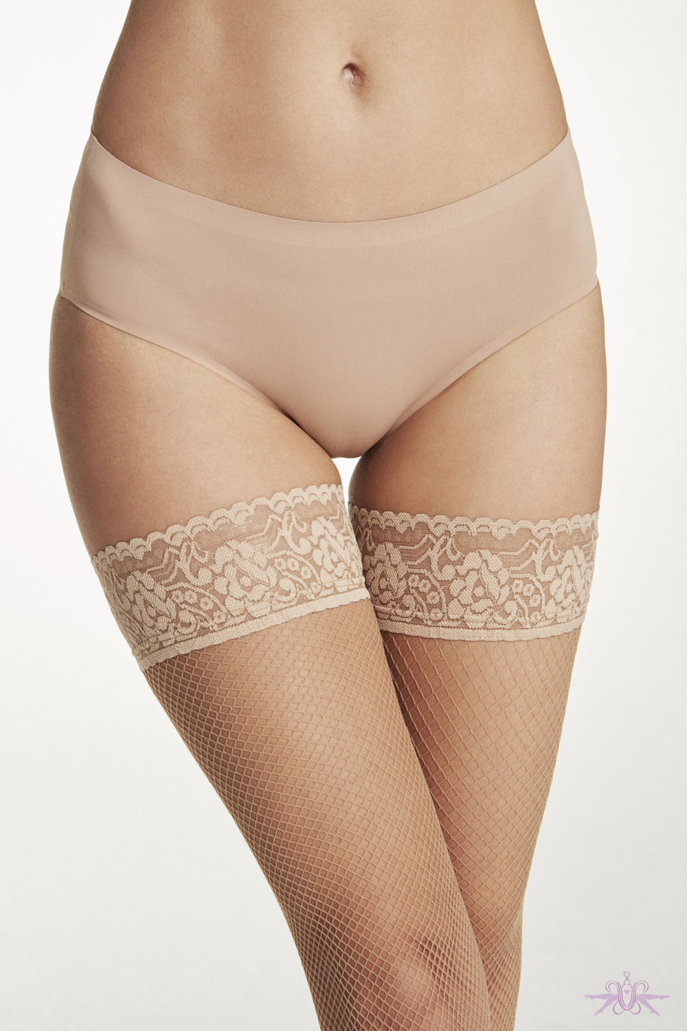 Veneziana Fishnet Hold Ups - Mayfair Stockings