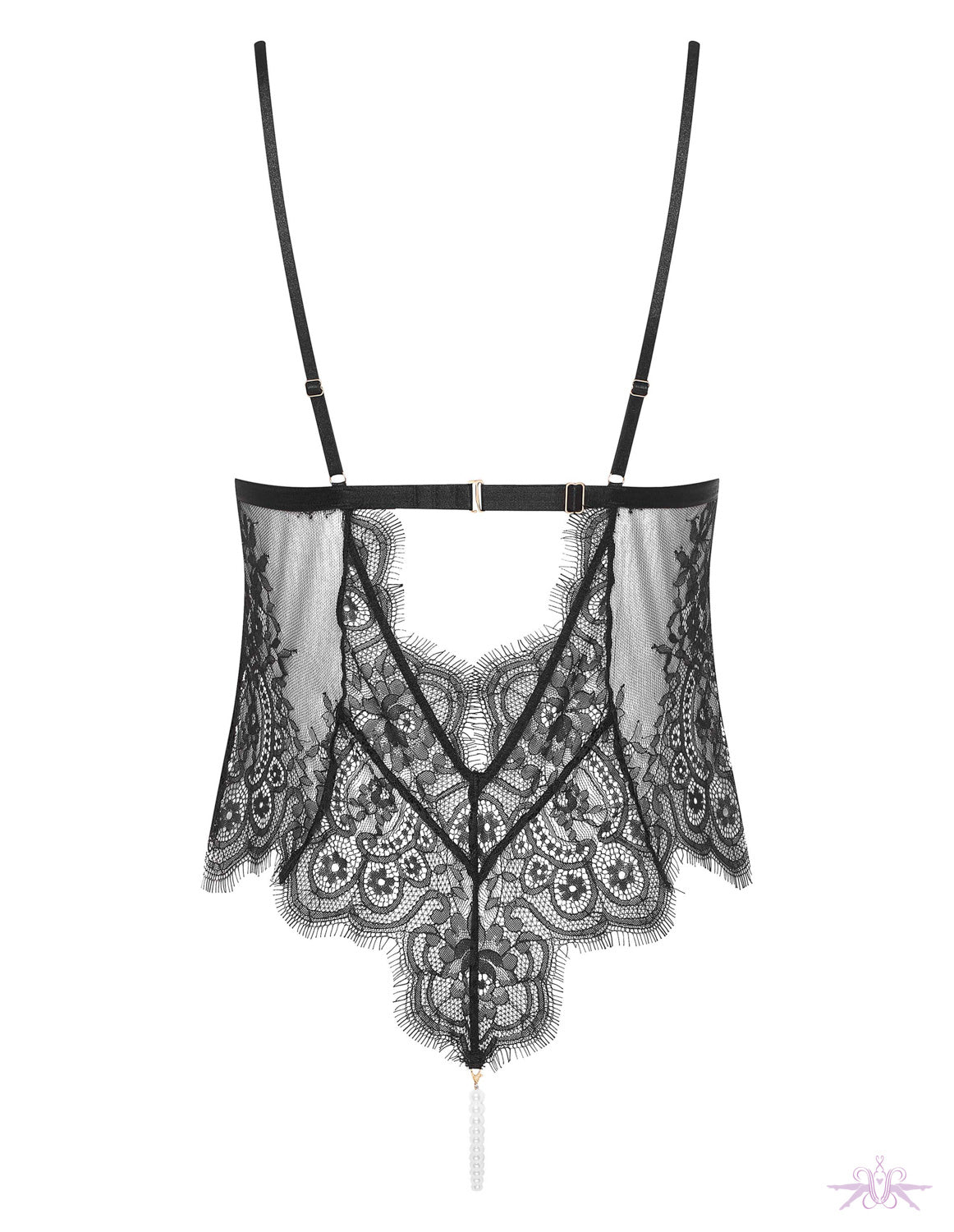 Esotiq Sensual Black Poem Bodysuit