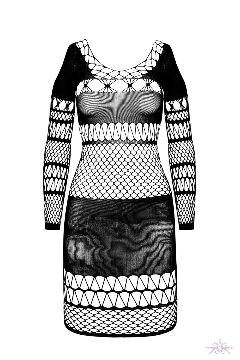 Passion Black Emma Fishnet Dress