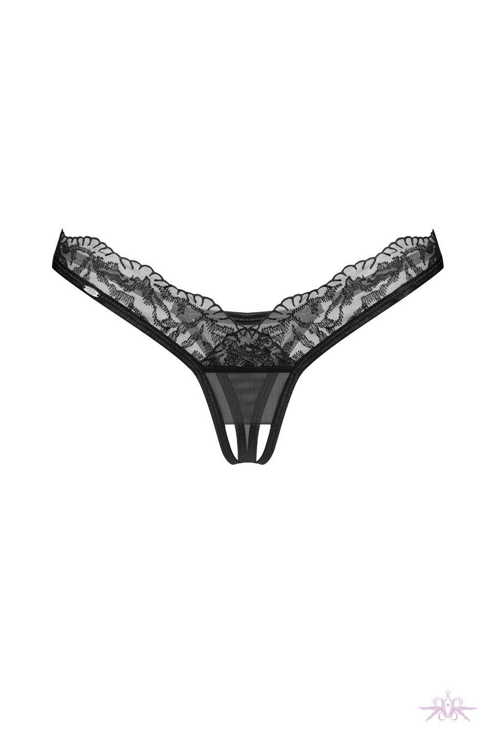 Obsessive Arrowel Black Crotchless Thong