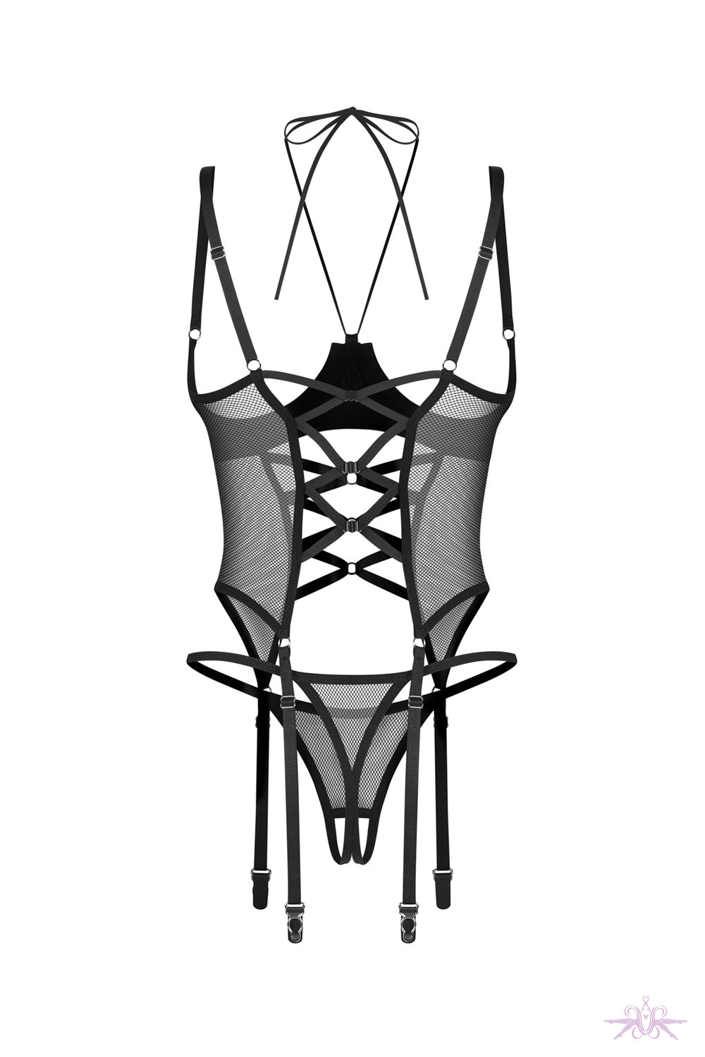 Obsessive Dominna Corset and Crotchless Thong