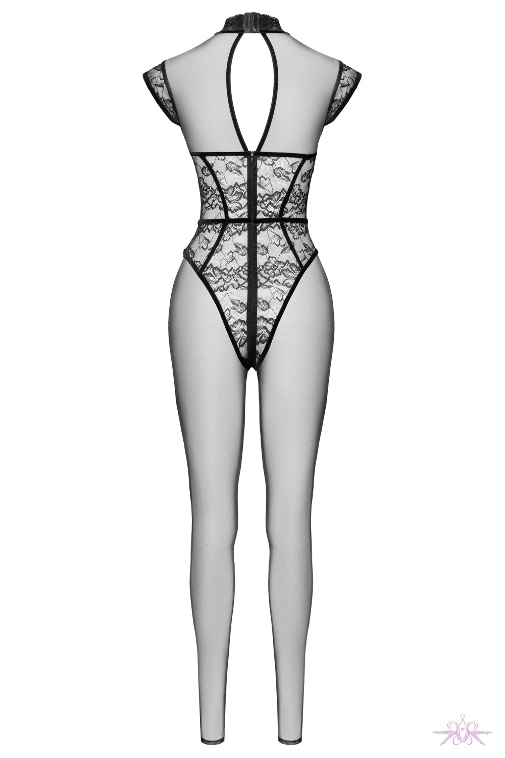 Cotelli Black Corset Jumpsuit