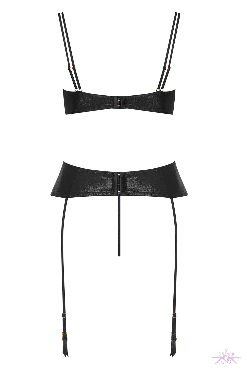 Esotiq Sensual Black Wasp 3 Piece Lingerie Set