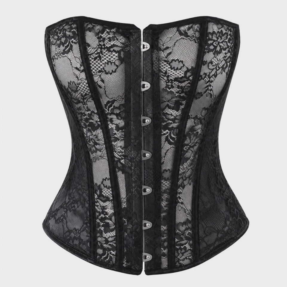 Noir Handmade One More Kiss Lace & Powerwetlook Corset