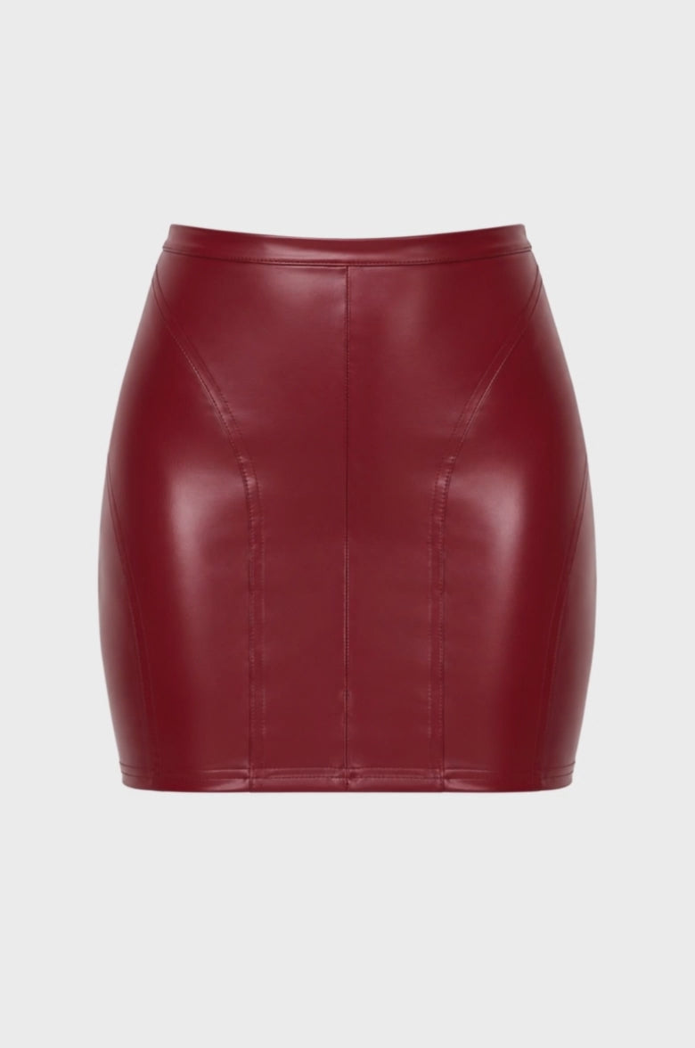 Noir Handmade Bordeaux Affair Mini Skirt